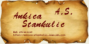 Ankica Stankulić vizit kartica